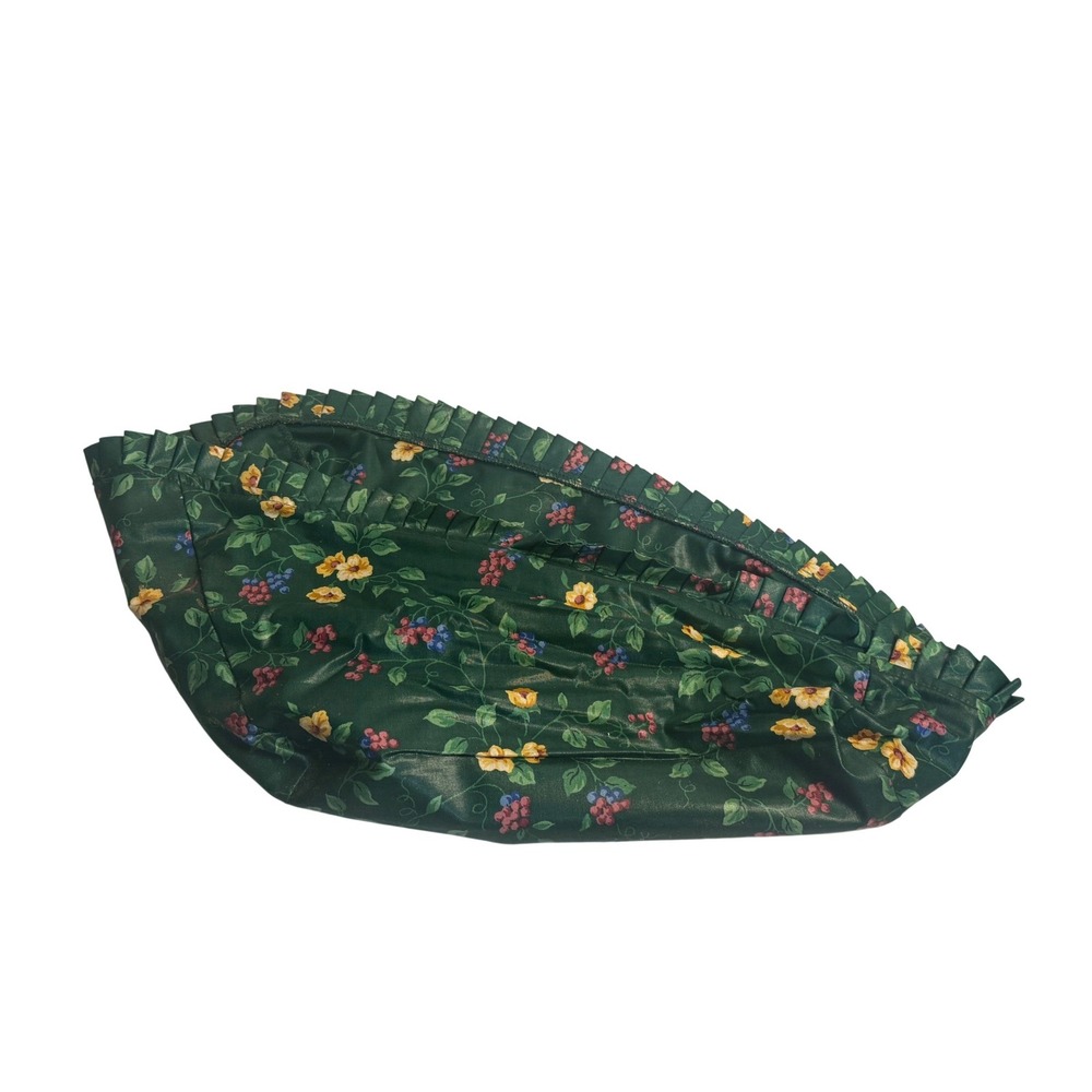 VTG Longaberger Basket Liner Floral Berry Botanical Ruffle Replacement Accessory